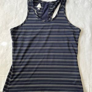 Bolle tech navy and white striped tank Medium